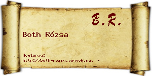 Both Rózsa névjegykártya