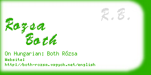 rozsa both business card